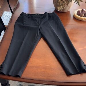 Talbots Woman Sz 16W Elegant Black Ankle  Trousers